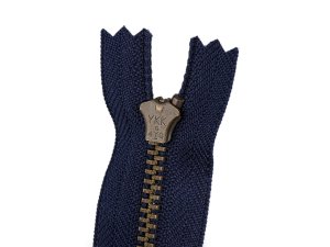 Kovový zip YKK No 4 délka 18 cm staromosazný (jeansový)