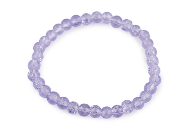 Náramek pružný ze skleněných korálků