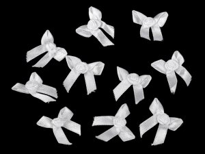 Saténová mašlička s růžičkou