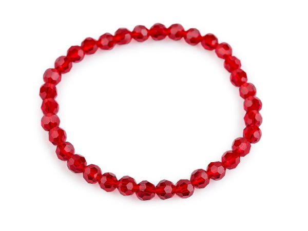 Náramek pružný z broušených korálků