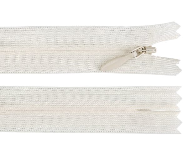 Spirálový zip skrytý YKK No 5 délka 60 cm dederon