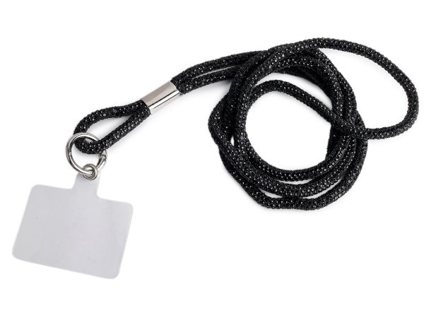 Kamínková šňůra na mobilní telefon s plastovou vložkou