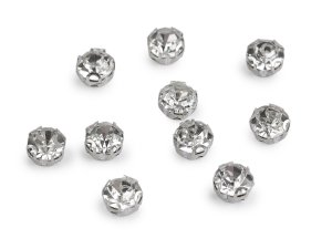 Našívací šatony / štras v pouzdře / kotlíku Ø6; 7; 8 mm