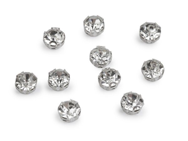 Našívací šatony / štras v pouzdře / kotlíku Ø6; 7; 8 mm