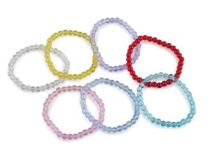Náramek pružný ze skleněných korálků