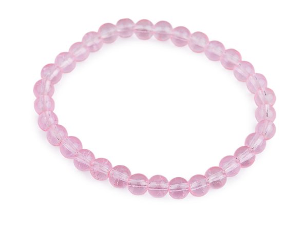 Náramek pružný ze skleněných korálků