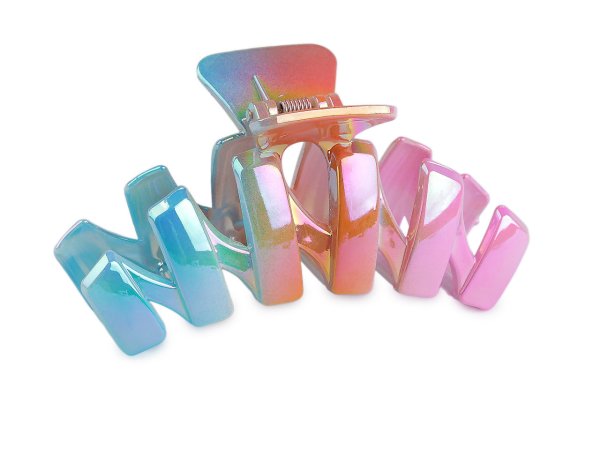 Skřipec do vlasů duhový s perleťovým leskem