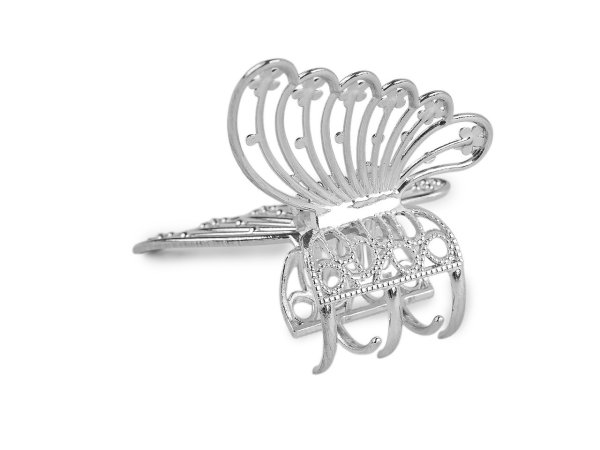 Skřipec do vlasů kovový motýl