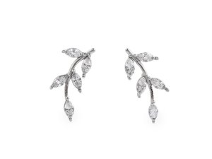 Náušnice z nerezové oceli s broušenými kamínky