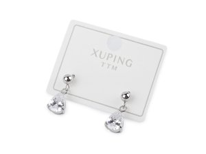 Náušnice z nerezové oceli s broušeným kamínkem