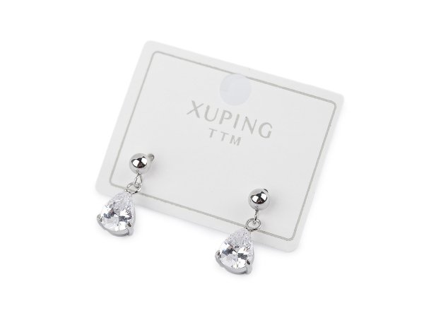 Náušnice z nerezové oceli s broušeným kamínkem