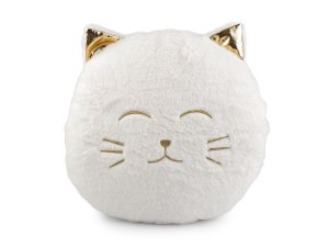 Dekorační polštář plyšový kočka Ø35 cm