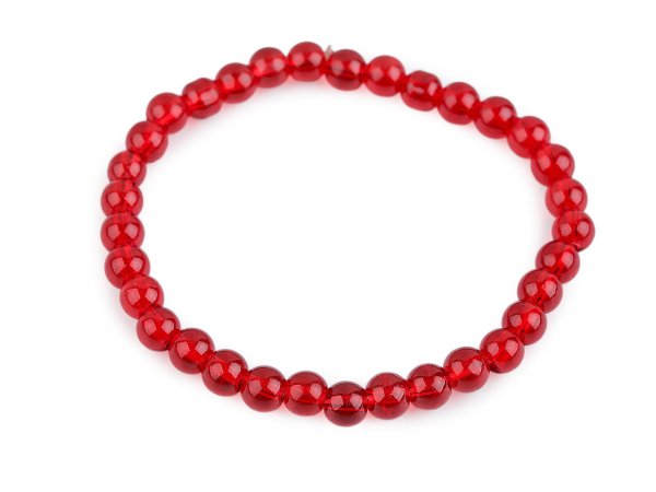 Náramek pružný ze skleněných korálků