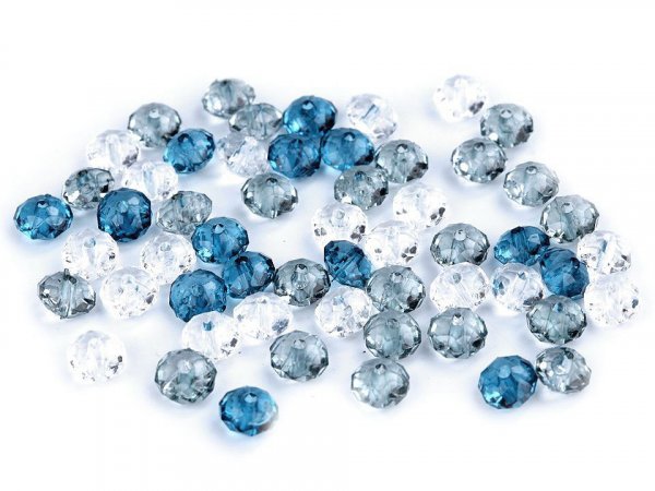 Plastové korálky broušené slavík 6x8 mm