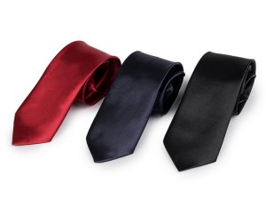 Saténová kravata s klipem dětská, bez vázání