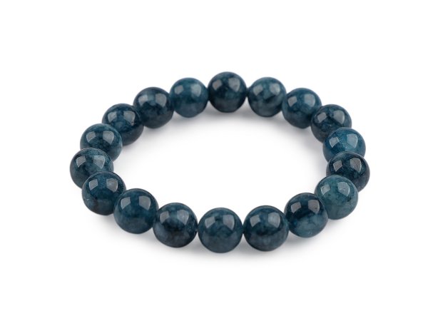 Náramek z minerálních, syntetických a skleněných korálků