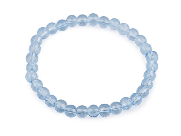 Náramek pružný ze skleněných korálků