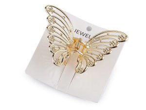 Skřipec do vlasů kovový motýl