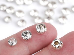Našívací šatony / štras v pouzdře / kotlíku Ø6; 7; 8 mm