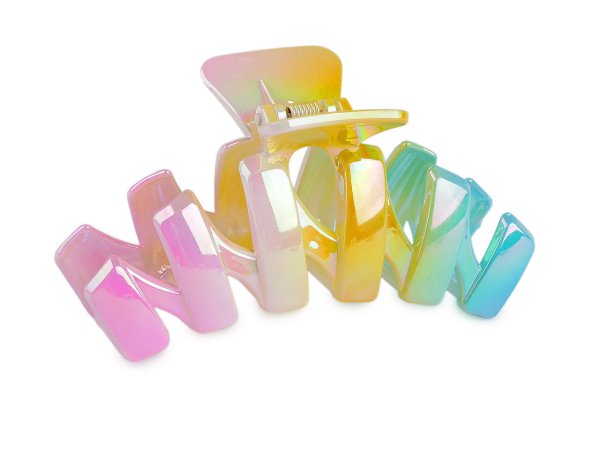 Skřipec do vlasů duhový s perleťovým leskem