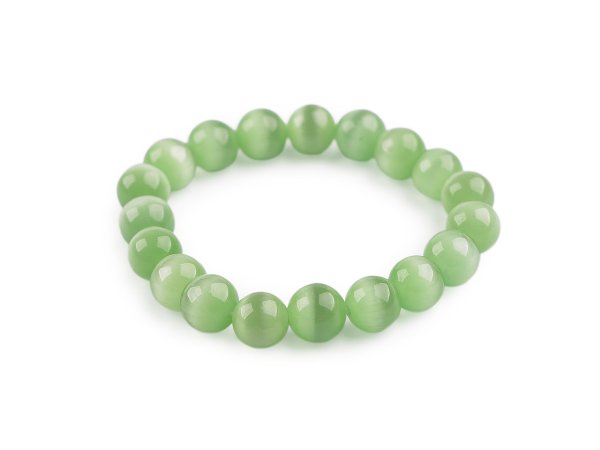 Náramek z minerálních, syntetických a skleněných korálků