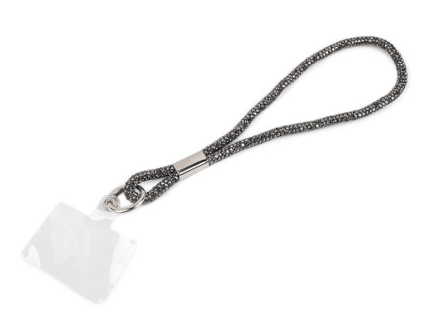 Kamínkový přívěsek / poutko na mobilní telefon, klíče s plastovou vložkou