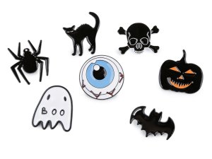 Brož / odznak Halloween, čarodějnice