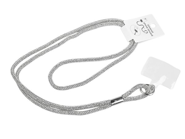 Kamínková šňůra na mobilní telefon s plastovou vložkou