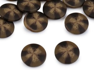 Knoflík kabátový, sakový - sametový efekt velikost 34", 40", 48"