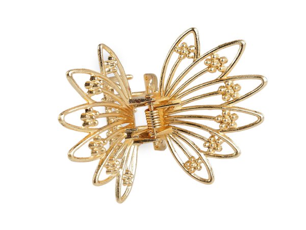 Skřipec do vlasů kovový motýl