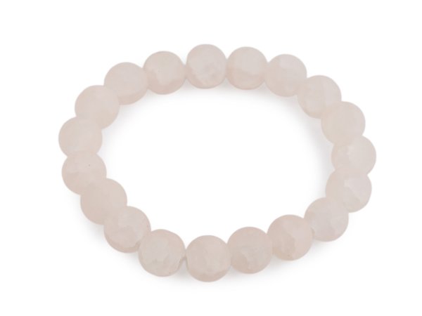 Náramek pružný ze skleněných korálků s ledovým efektem