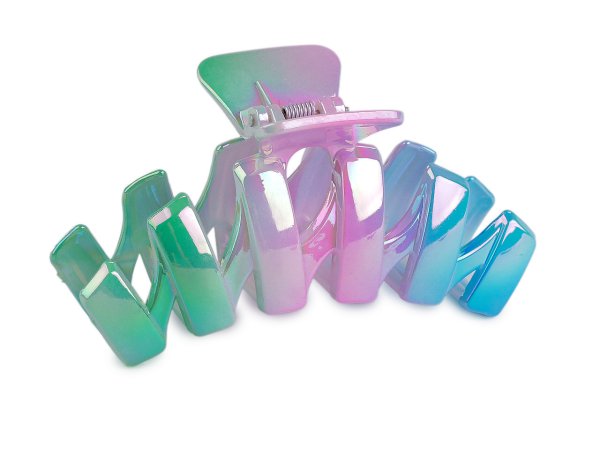 Skřipec do vlasů duhový s perleťovým leskem