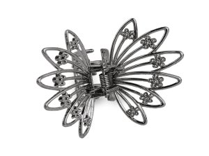 Skřipec do vlasů kovový motýl