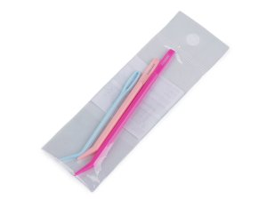 Jehly plastové se zahnutou špičkou sada 3 ks mix velikostí