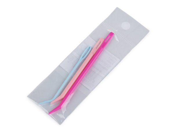 Jehly plastové se zahnutou špičkou sada 3 ks mix velikostí