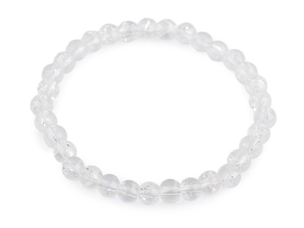 Náramek pružný ze skleněných korálků