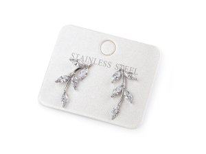 Náušnice z nerezové oceli s broušenými kamínky