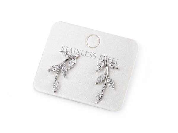 Náušnice z nerezové oceli s broušenými kamínky