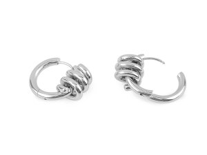 Náušnice z nerezové oceli kroužky se spirálou