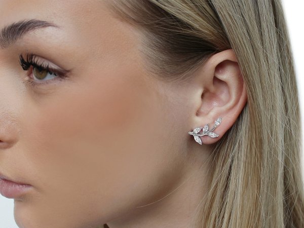 Náušnice z nerezové oceli s broušenými kamínky