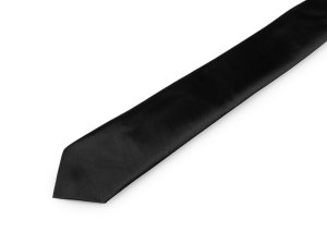 Saténová kravata s klipem, bez vázání