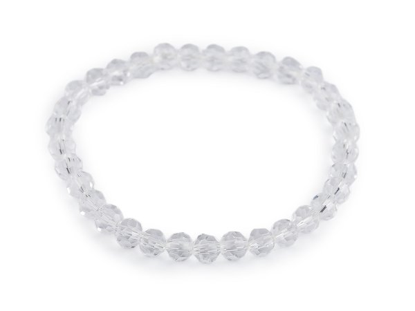 Náramek pružný z broušených korálků