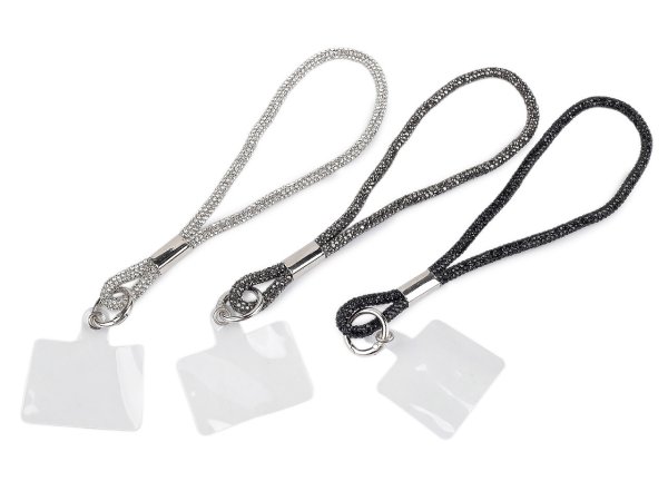 Kamínkový přívěsek / poutko na mobilní telefon, klíče s plastovou vložkou