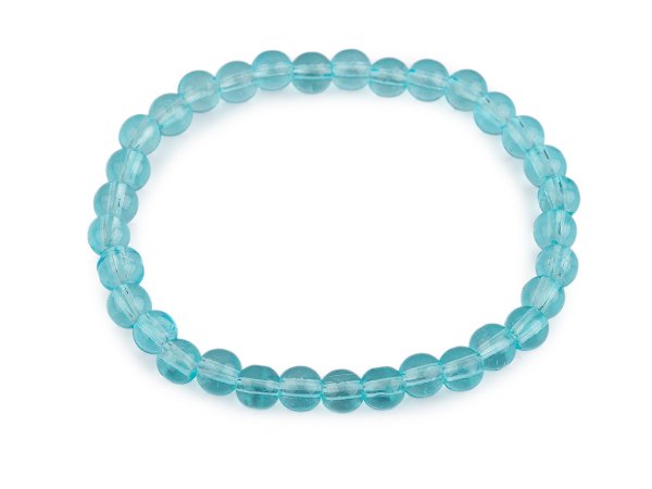 Náramek pružný ze skleněných korálků