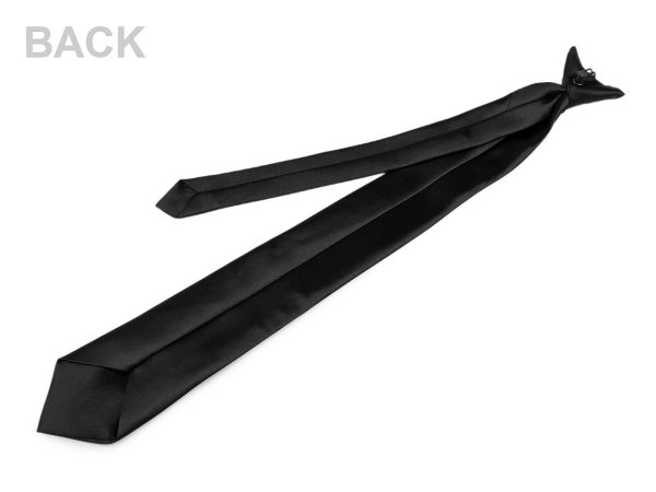 Saténová kravata s klipem, bez vázání