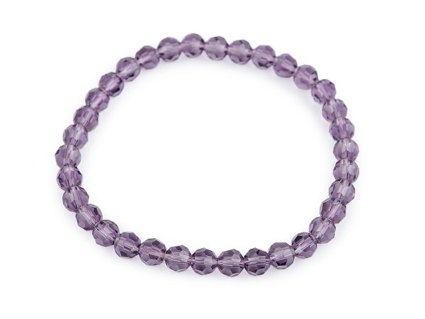 Náramek pružný z broušených korálků