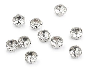 Našívací šatony / štras v pouzdře / kotlíku Ø6; 7; 8 mm
