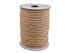 Bavlněná šňůra kroucená Ø12 mm, návin 29 m, macrame