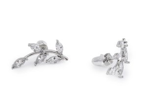 Náušnice z nerezové oceli s broušenými kamínky