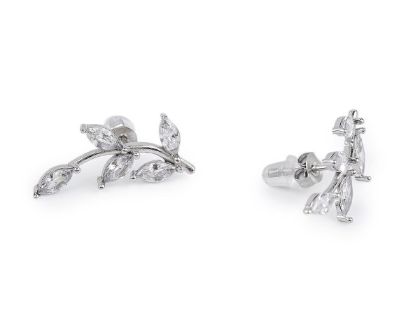 Náušnice z nerezové oceli s broušenými kamínky